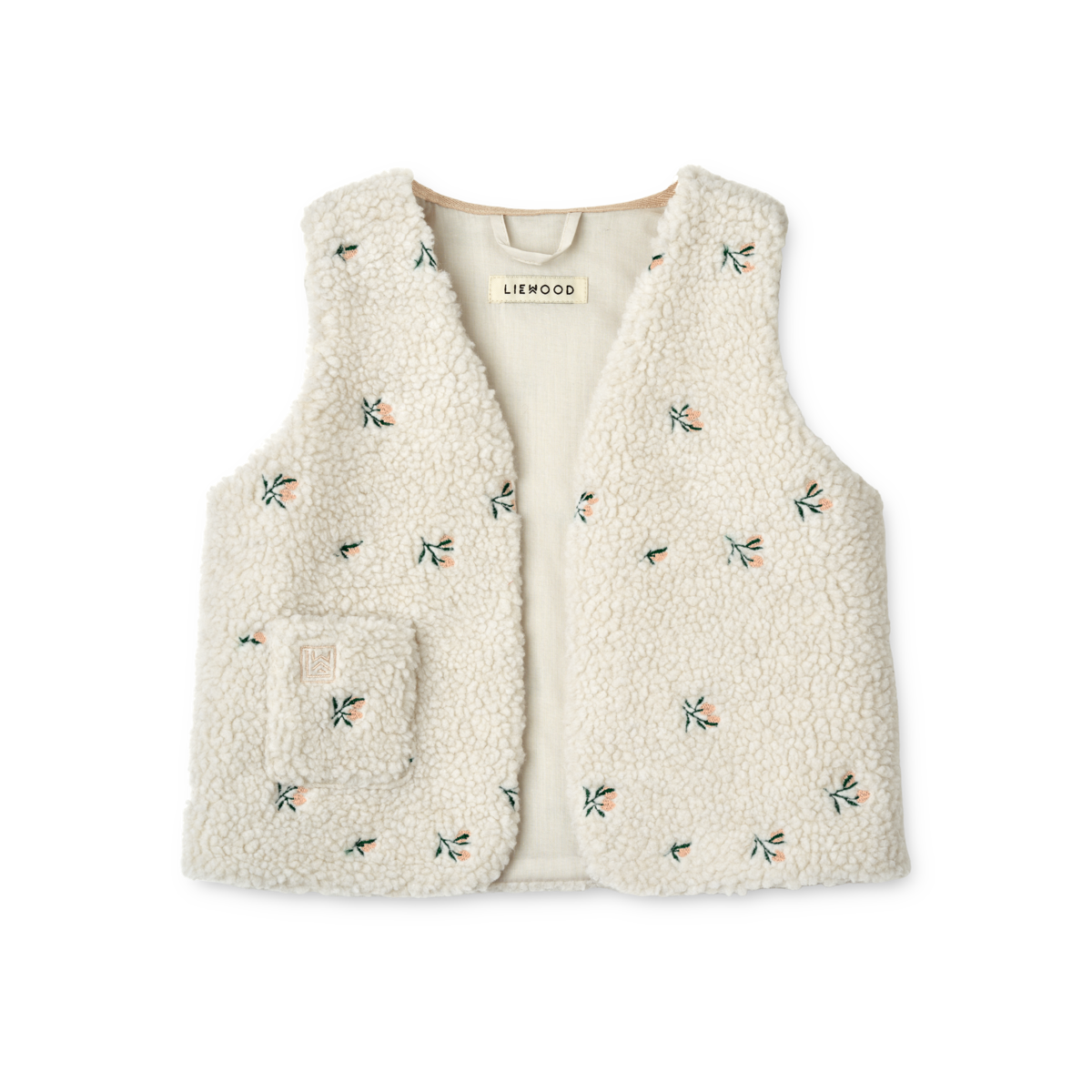 LIEWOOD Helgo Pile Embroidery Vest Peach / Sandy Embroidery