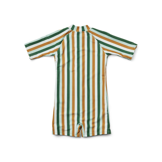 LIEWOOD MAX SWIM JUMPSUIT STRIPE: DUSTY MINT MULTI MIX