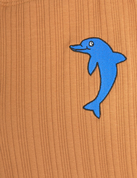 MINI RODINI Dolphin Embroidered Leggings