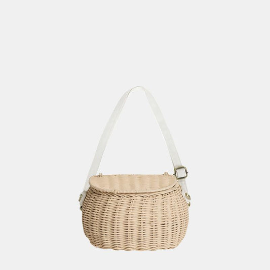 OLLI ELLA MINI CHARI RATTAN BAG Straw