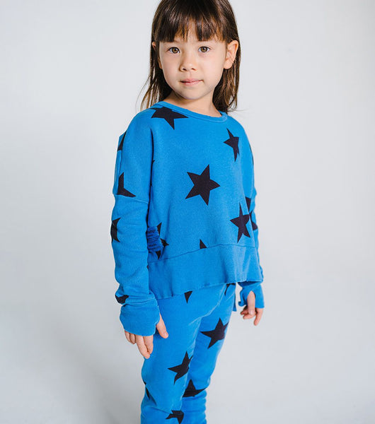 NUNUNU star box sweatshirt blue