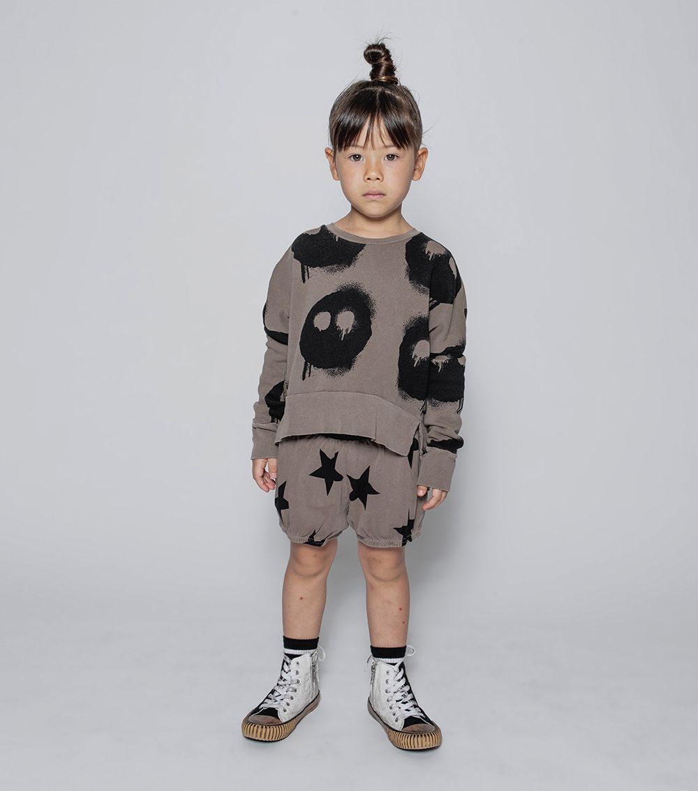 NUNUNU star yoga shorts BROWN