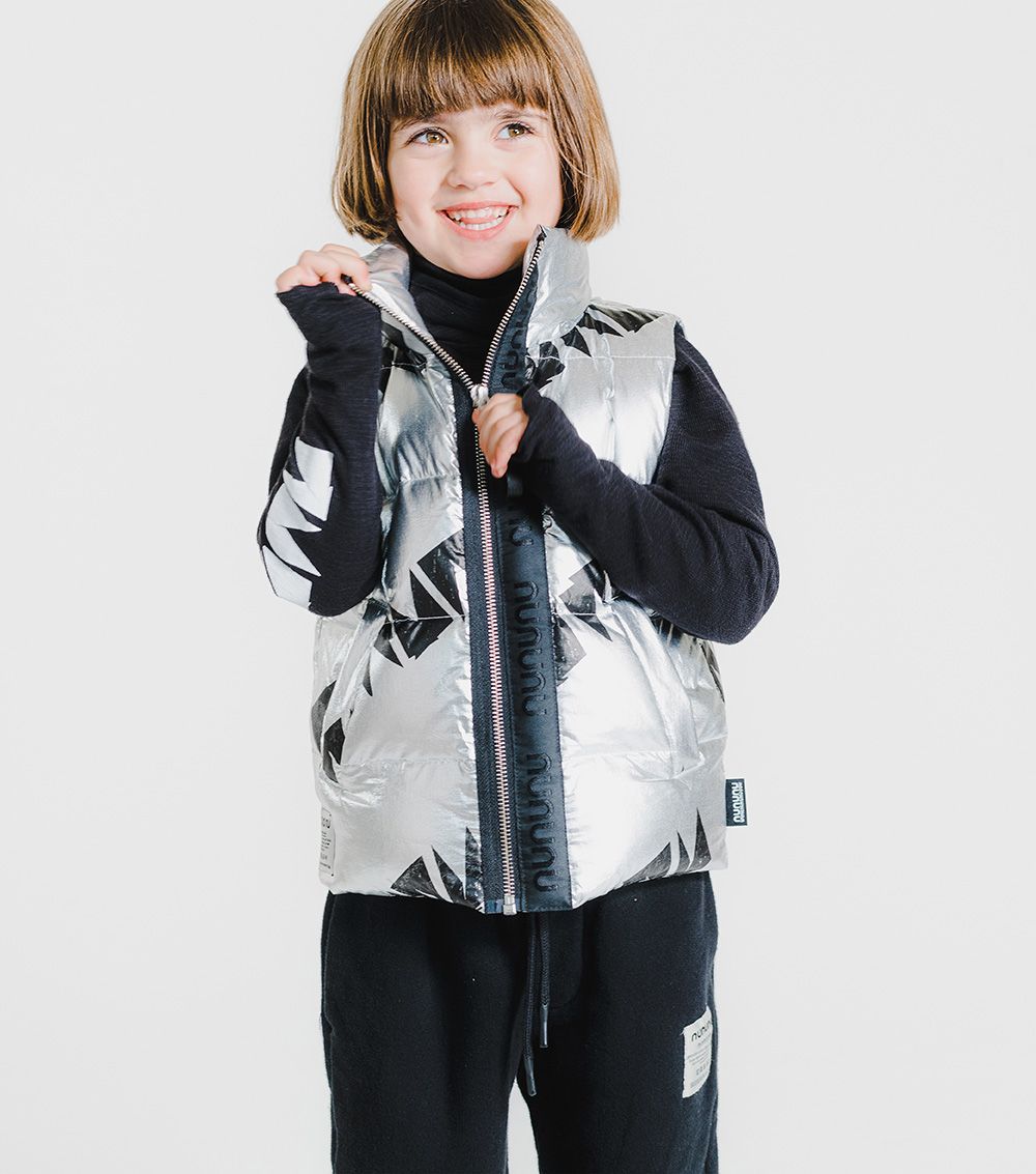 NUNUNU nununu down vest SILVER