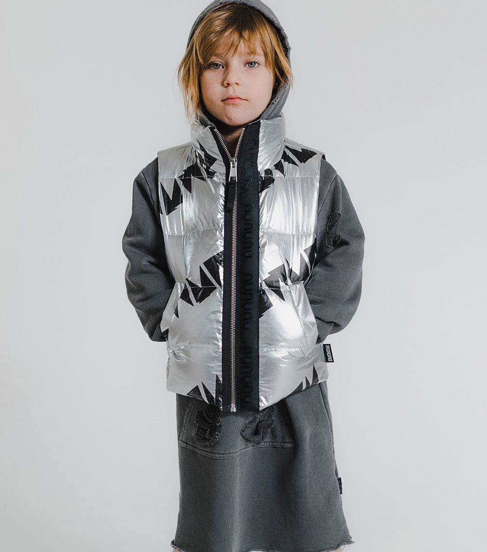 NUNUNU nununu down vest SILVER