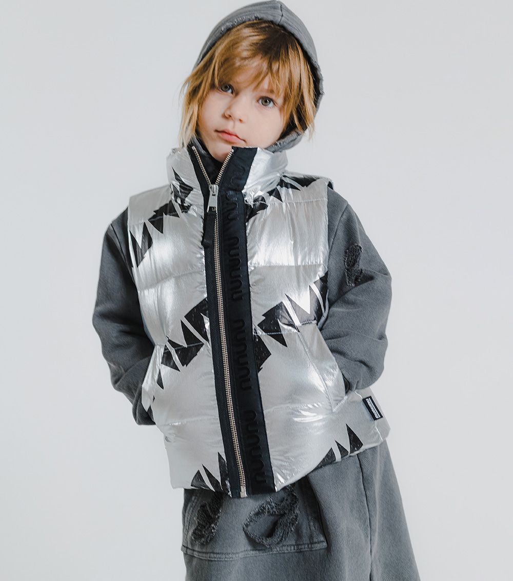 NUNUNU nununu down vest SILVER