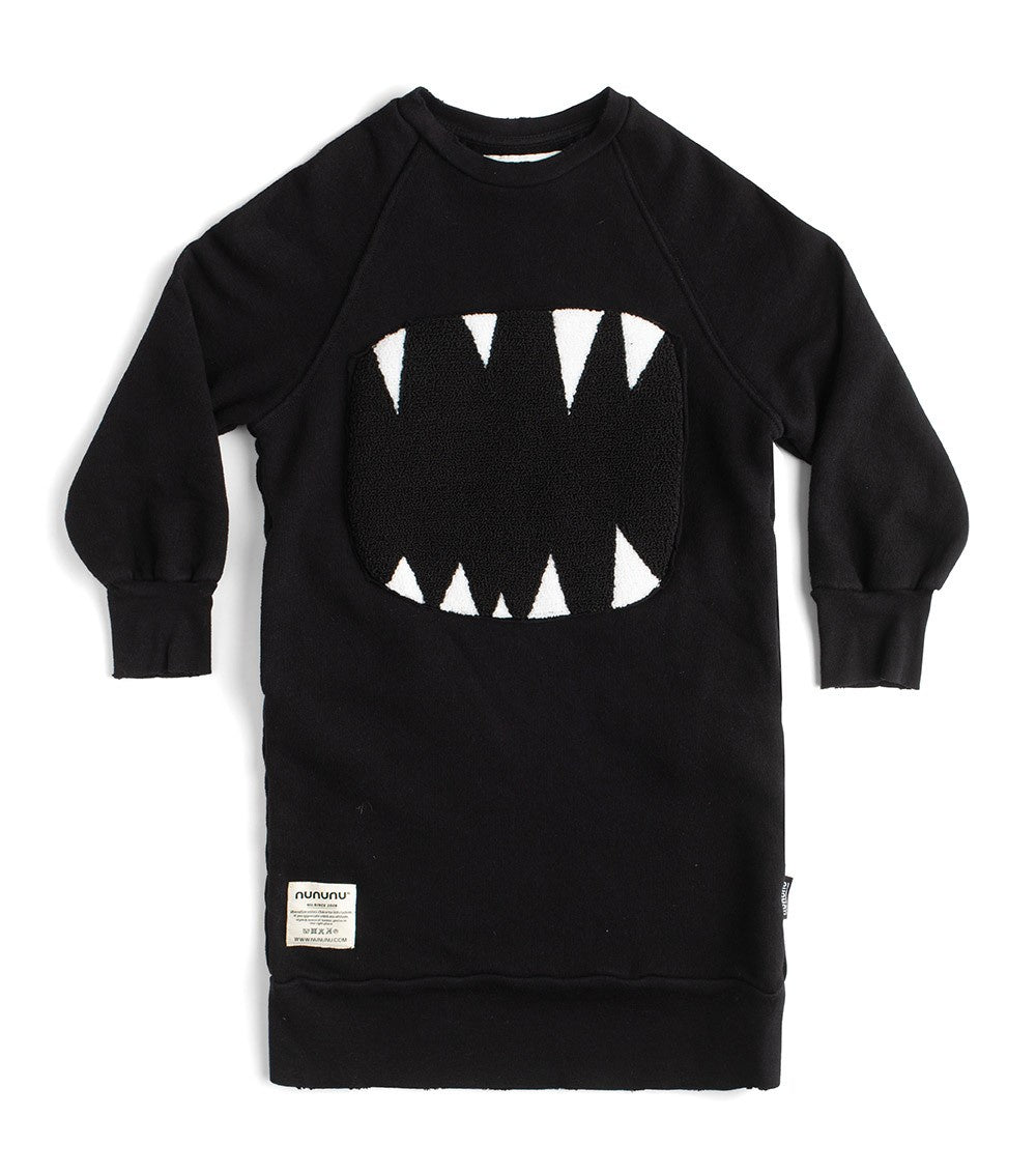 NUNUNU fuzzy roar a dress BLACK