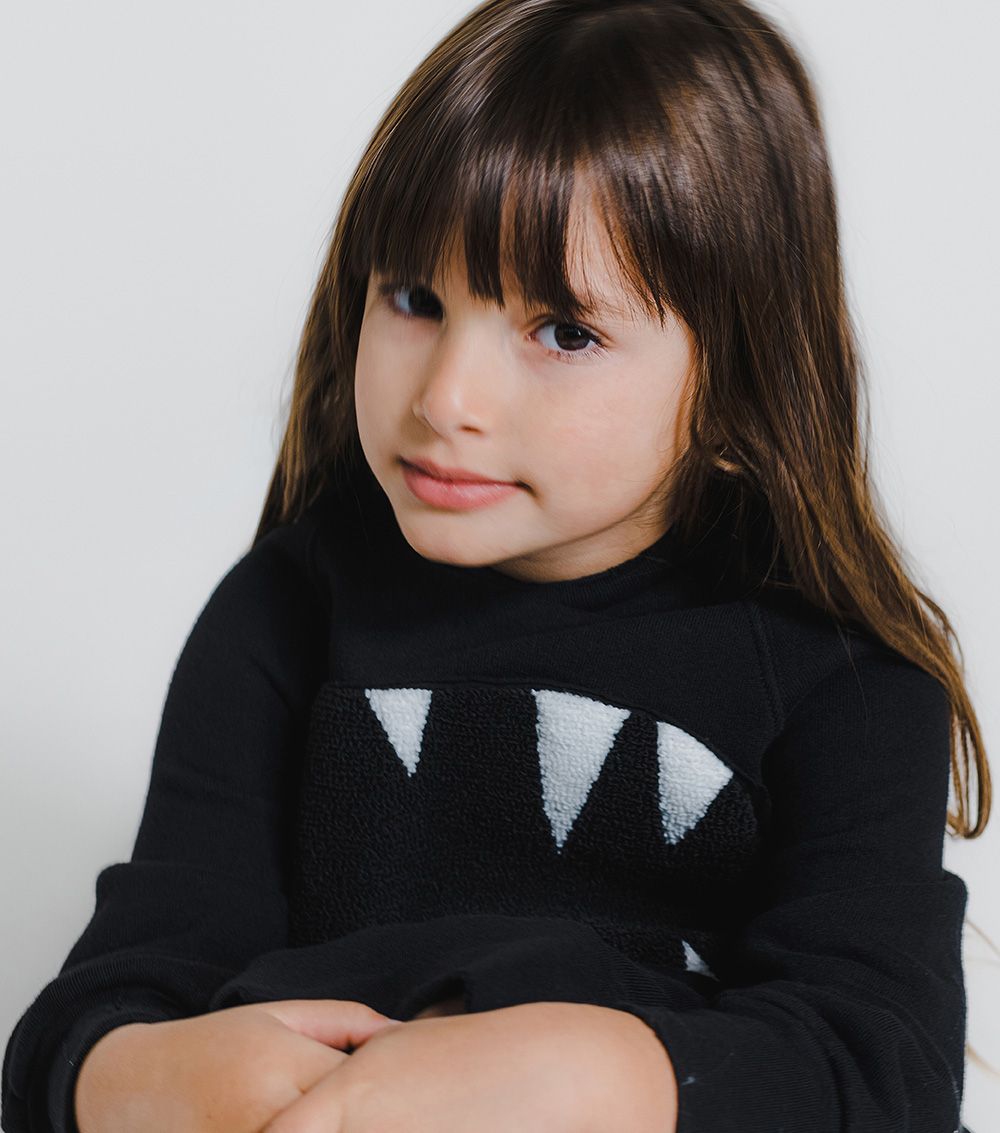 NUNUNU fuzzy roar a dress BLACK