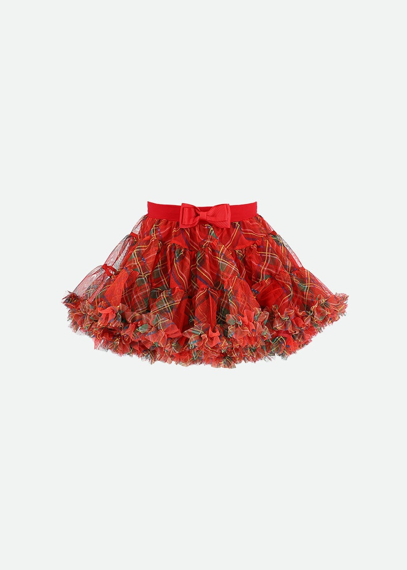 Angel's Face Nancy Baby Tartan Tutu Red