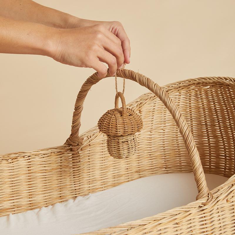 OLLI ELLA  RATTAN MUSHROOM RATTLE