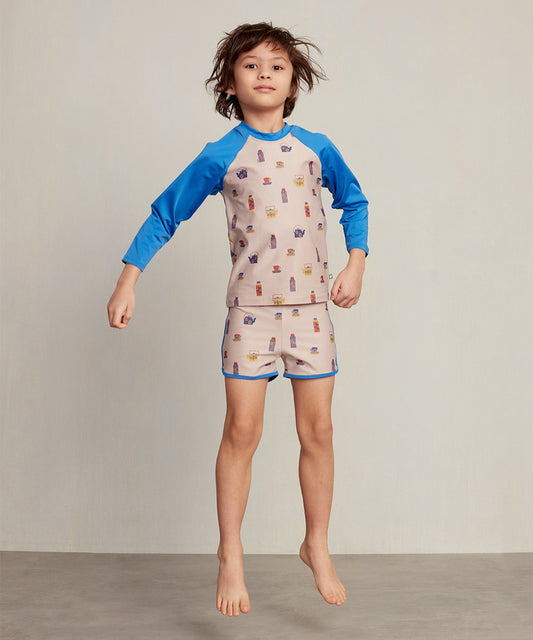 OEUF NYC Swim Short - Sand / Tea