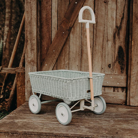 OLLI ELLA Rattan Wonder Wagon - Vintage Blue