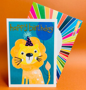 Paper Salad Happy Birthday Lion BIRTHDAY CARD