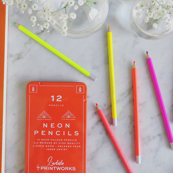 Printworks  Colour Pencils (Set Of 12) - Neon