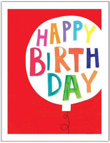 Paper Salad Balloon Happy Birthday Card