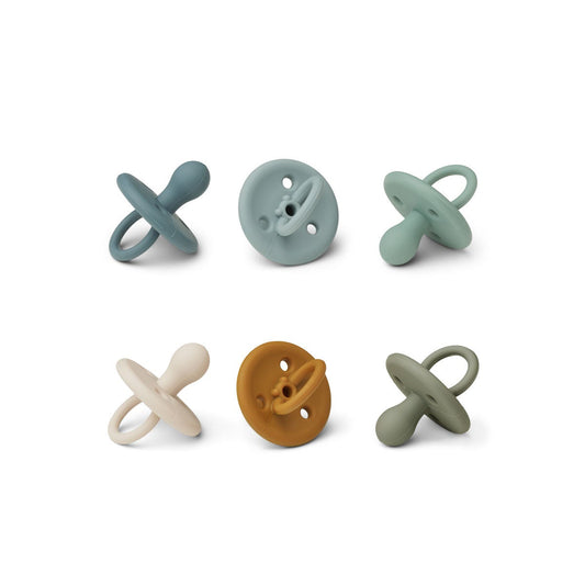 LIEWOOD PAULA PACIFIER 6-PACK  BLUE MULTI MIX