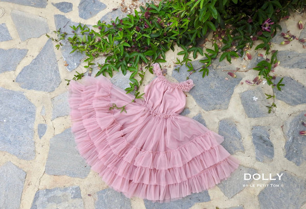 DOLLY by Le Petit Tom ® RUFFLED CHIFFON DANCE DRESS dusty pink/mauve