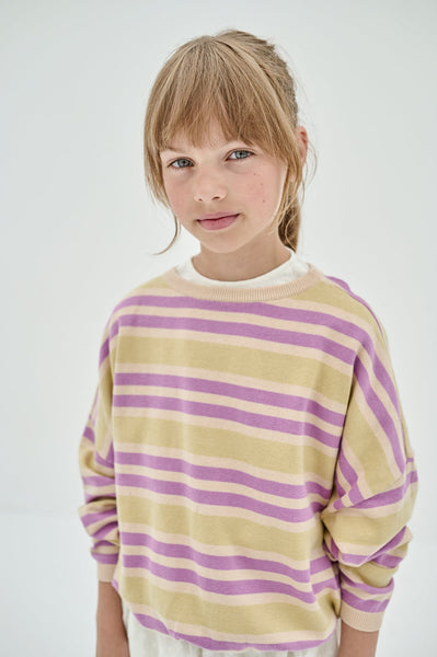 REPOSE AMS KNIT SLOUCHY SWEATER - STRIPE