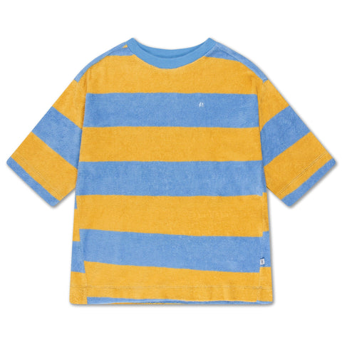 REPOSE AMS TEE SWEAT - FADED GOLD PURPLE BLOCK STRIPE