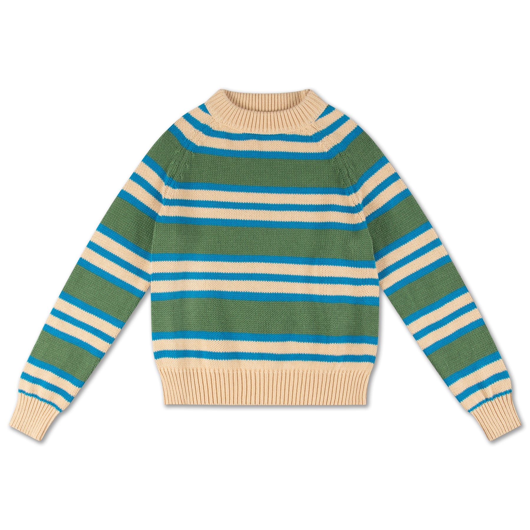 REPOSE AMS KNIT RAGLAN SWEATER - IRREGULAR STRIPE