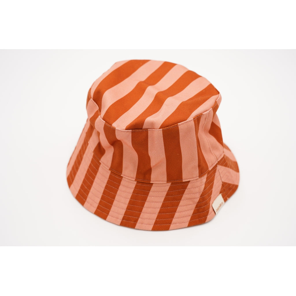 Grech & Co. REVERSIBLE BUCKET HAT - STRIPES SUNSET + TIERRA