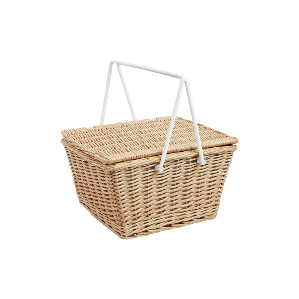 SUNNYLIFE Small Picnic Basket Call Of The Wild - Peachy Pink