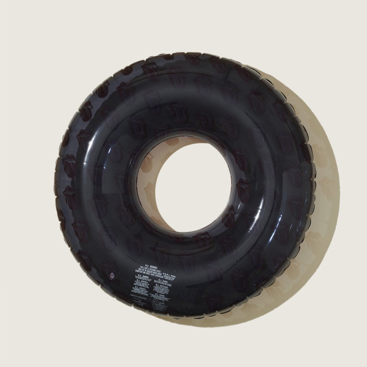 SUNNYLIFE Pool Ring Black Rolling Stones