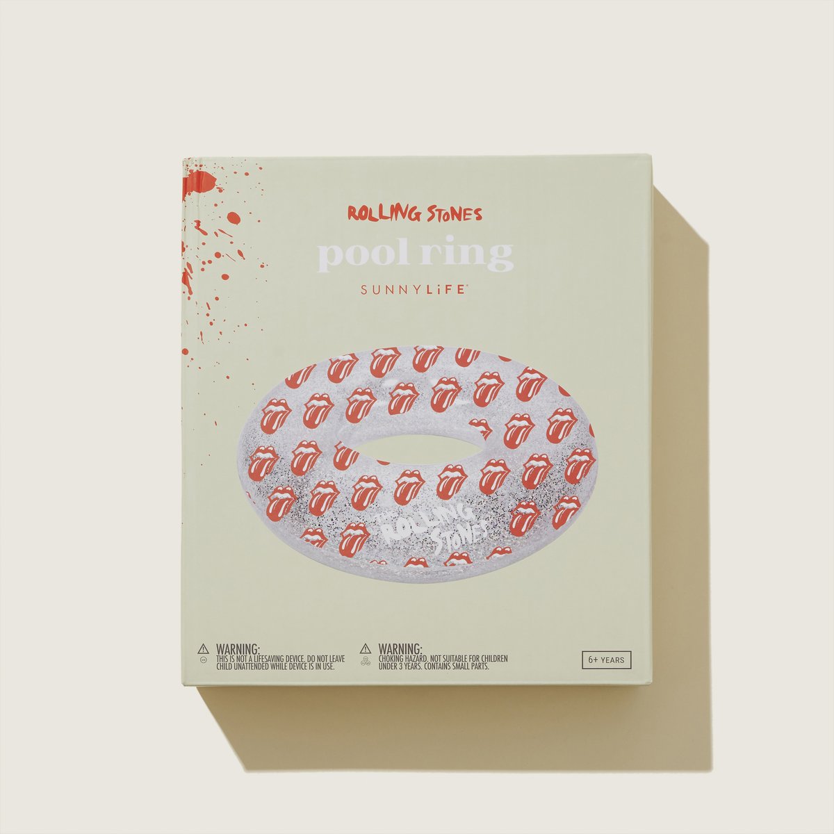 SUNNYLIFE Pool Ring Glitter Rolling Stones
