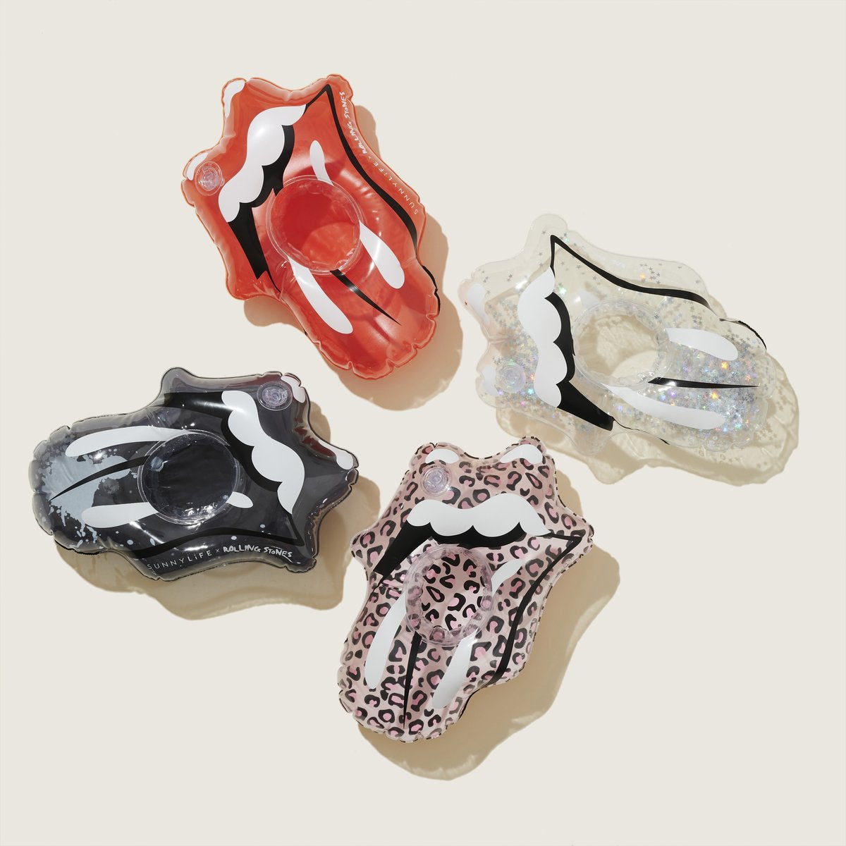 SUNNYLIFE Inflatable Drink Holders Rolling Stones