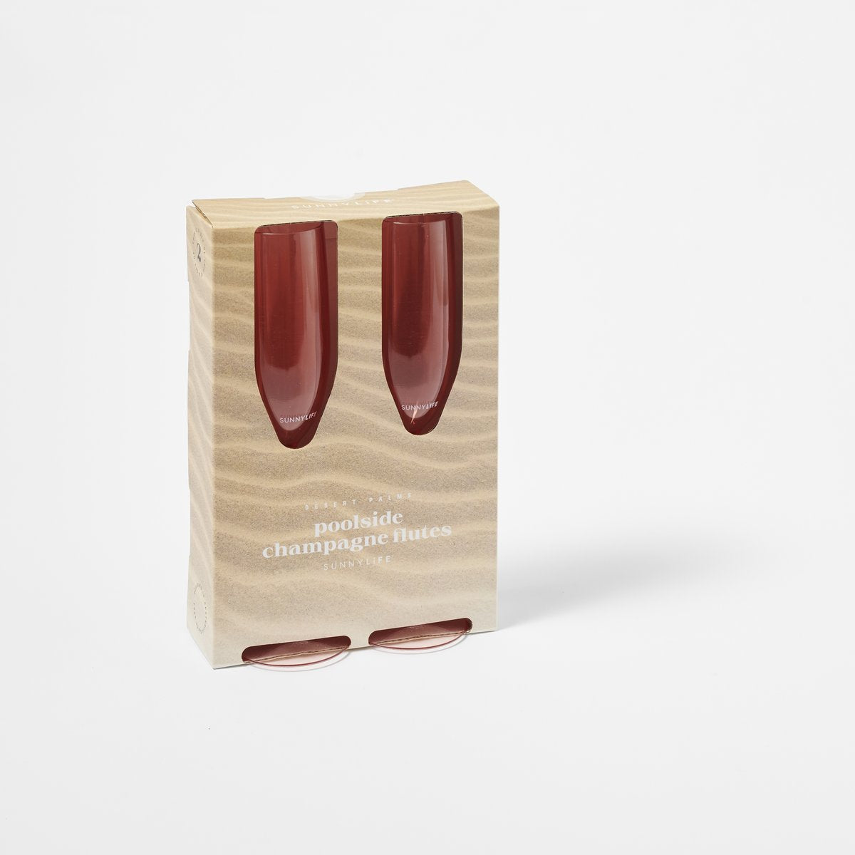 SUNNYLIFE Poolside Champagne Flutes Powder Pink