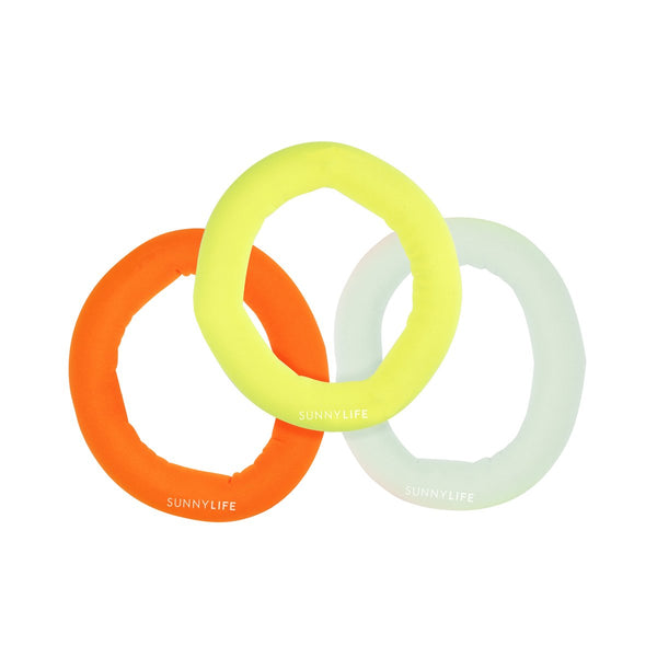 SUNNYLIFE Catch Me Dive Rings Neon
