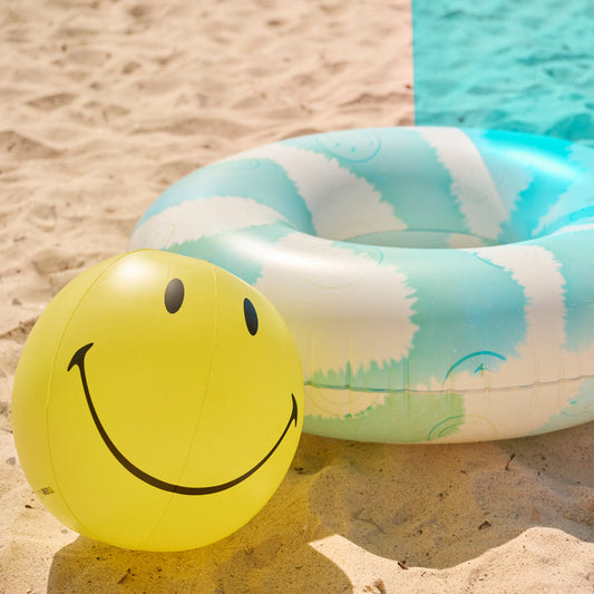 SUNNYLIFE Pool Ring & Ball Set Smiley