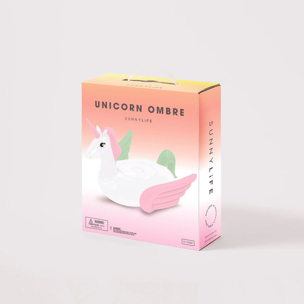 SUNNYLIFE Luxe Ride-On Unicorn Coral Ombre
