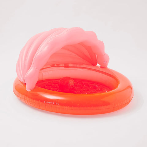 SUNNYLIFE Kiddy Pool Shell Neon Coral