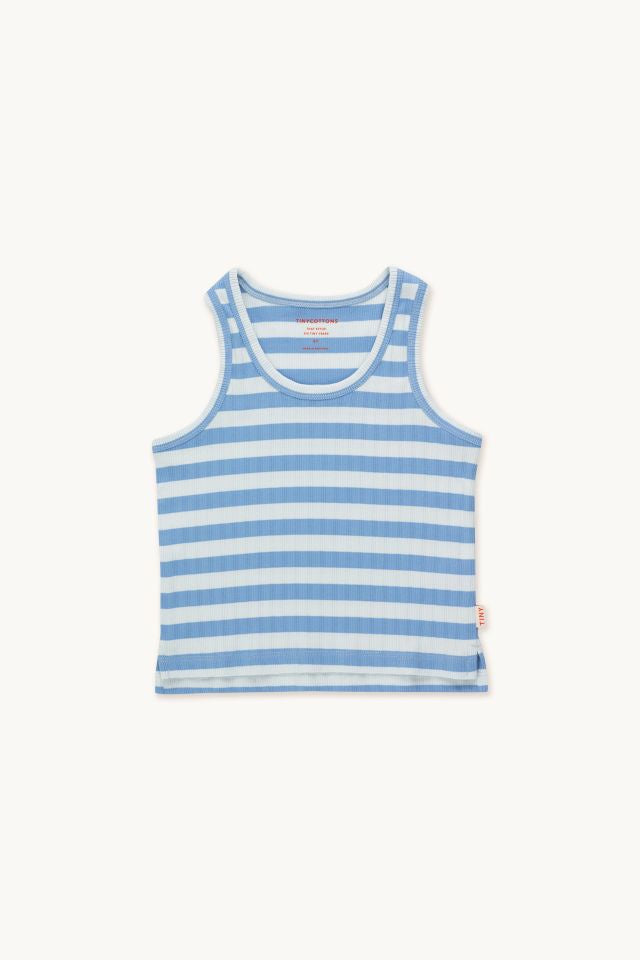 TINYCOTTONS STRIPES TANK TOP *pale blue/lilac blue*