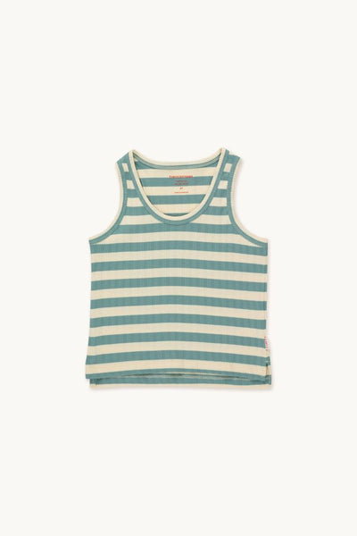 TINYCOTTONS STRIPES TANK TOP *pastel yellow/light teal*