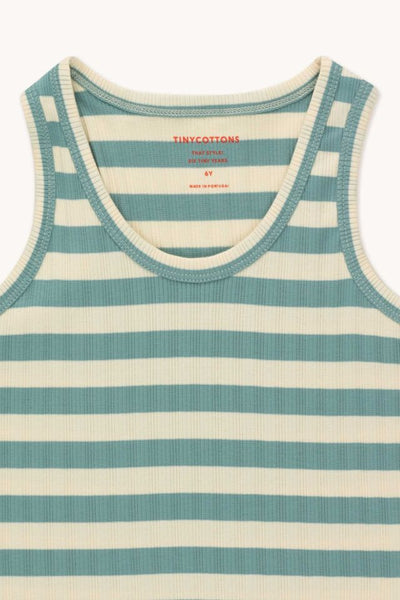 TINYCOTTONS STRIPES TANK TOP *pastel yellow/light teal*