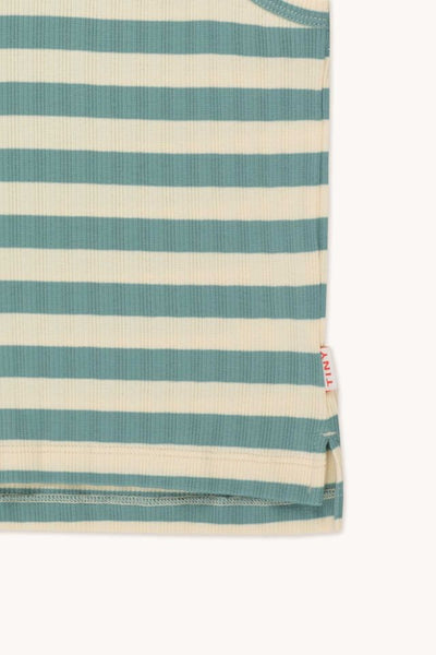 TINYCOTTONS STRIPES TANK TOP *pastel yellow/light teal*