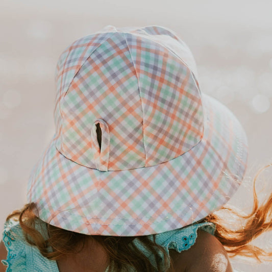 BEDHEAD HATS Ponytail Swim Bucket Beach Hat - Gingham