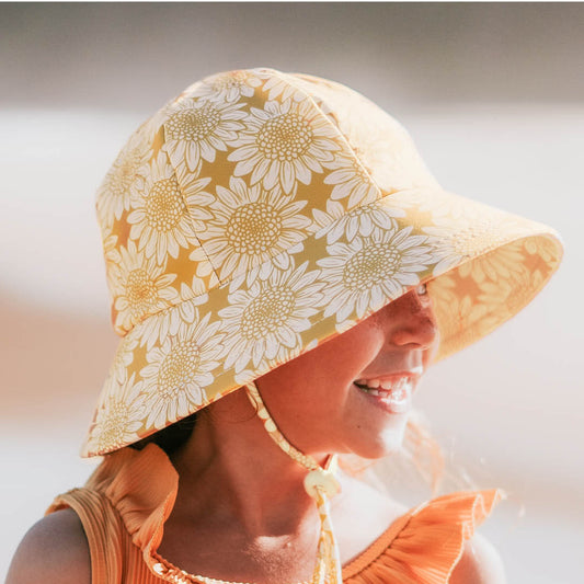 BEDHEAD HATS Ponytail Swim Bucket Beach Hat - Sunflower