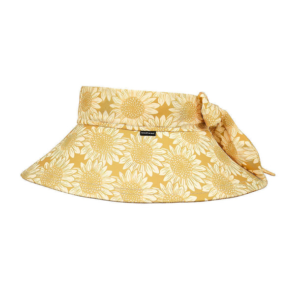 BEDHEAD HATS Ladies Wide-Brimmed Swim Visor Beach Hat - Sunflower ADULT