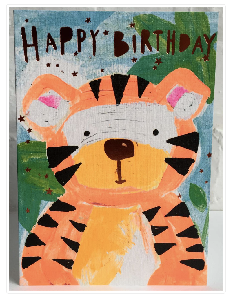 Paper Salad HAPPY BIRTHDAY TIGER CARD