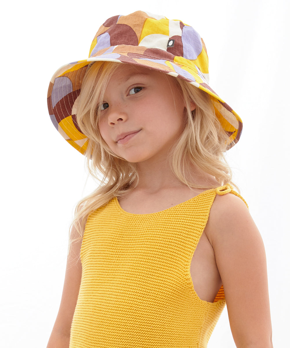 OEUF NYC Kid Hat Freesia/Geometric