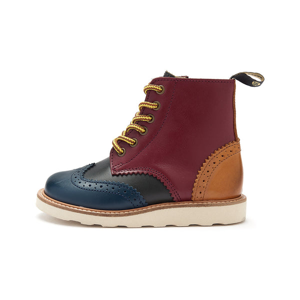 YOUNG SOLES Sidney Brogue Boot - Multi Block