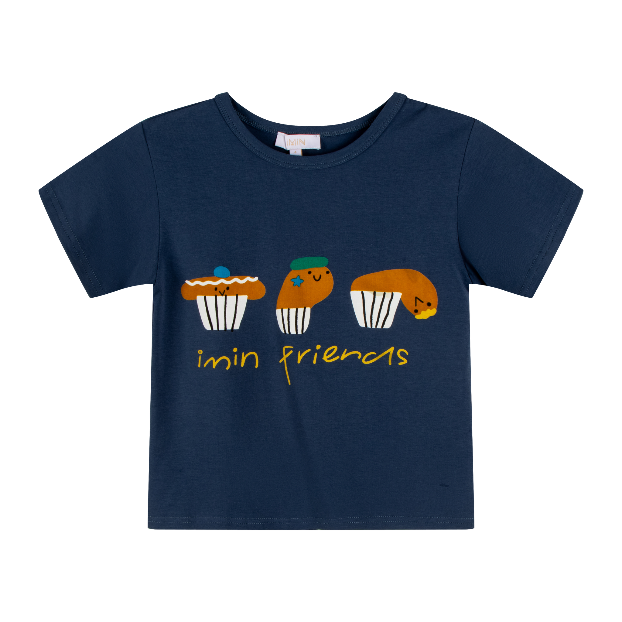 IMIN KIDS Kids T-shirt Navy Blue Little Cupcake Friends