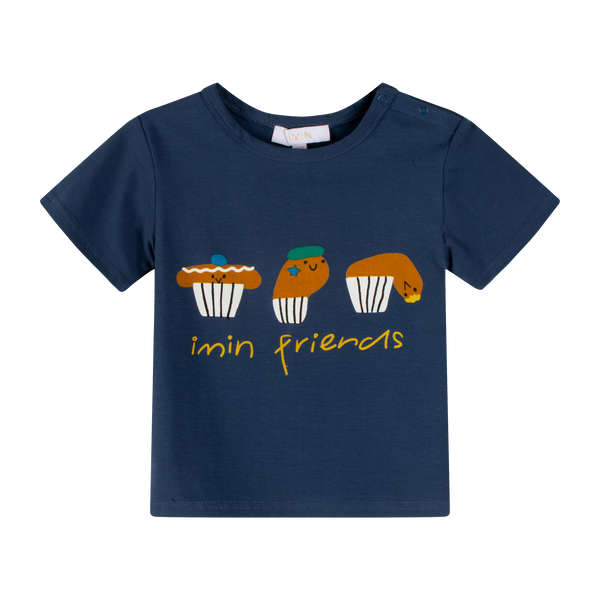 IMIN KIDS Kids T-shirt Navy Blue Little Cupcake Friends