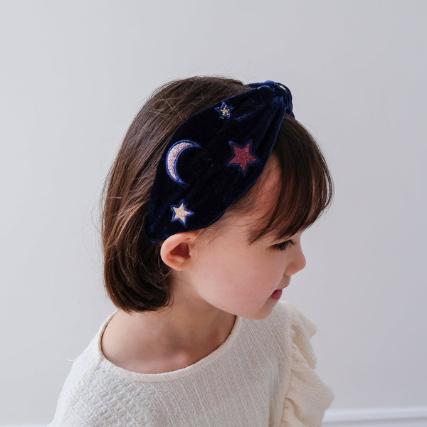 Mimi & Lula Bright Sky Alice - Hooray Embellished velvet Alice Headband