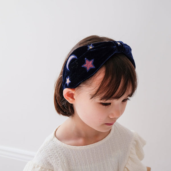 Mimi & Lula Bright Sky Alice - Hooray Embellished velvet Alice Headband