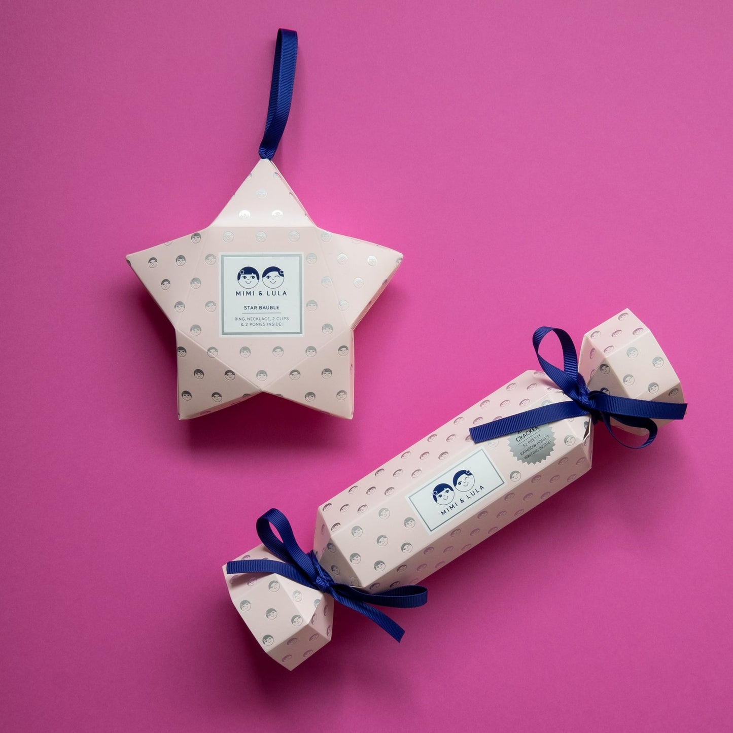 Mimi & Lula Cracker PINK - 32 ponies of assorted colours & styles gift cracker