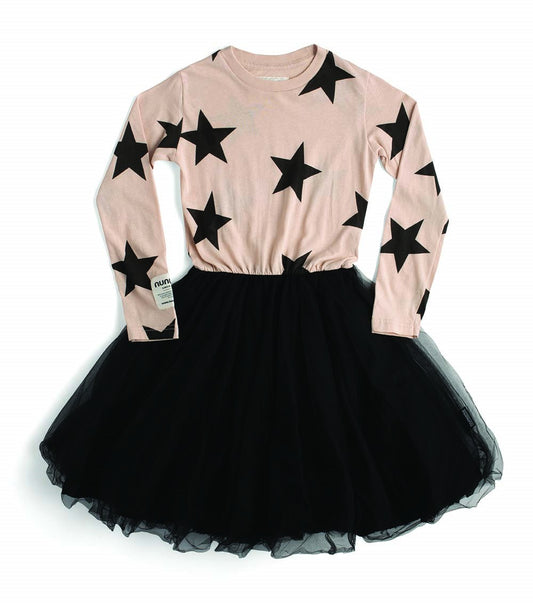 NUNUNU star tulle dress nude