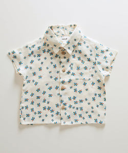 OEUF NYC Button Down Shirt Gardenia/Clover Print
